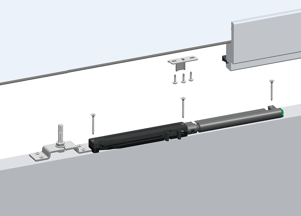 Soft closing for sliding pocket doors with jambs