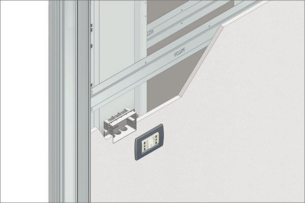 ECLISSE Luce system - wiring-ready sliding pocket door systems
