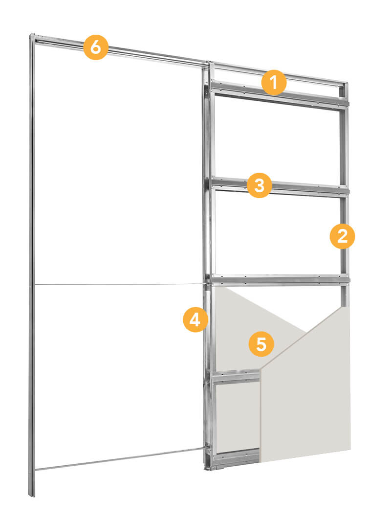 ECLISSE sliding pocket door counterframe for stud wall