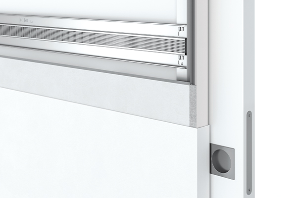 Resin-coated profiles for pocket door systems