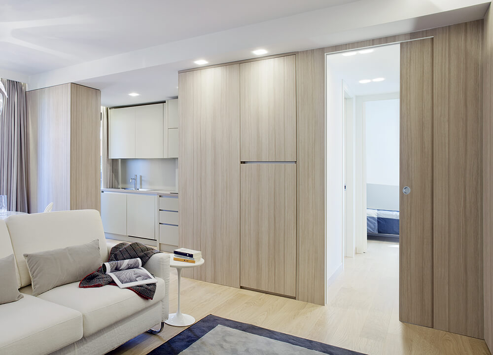 flush pocket door system