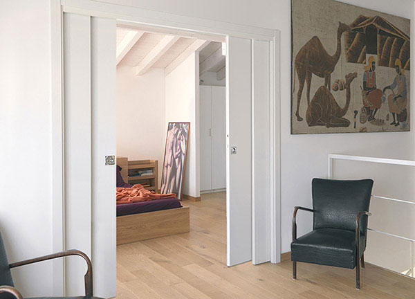 ECLISSE double telescopic sliding pocket door for large areas