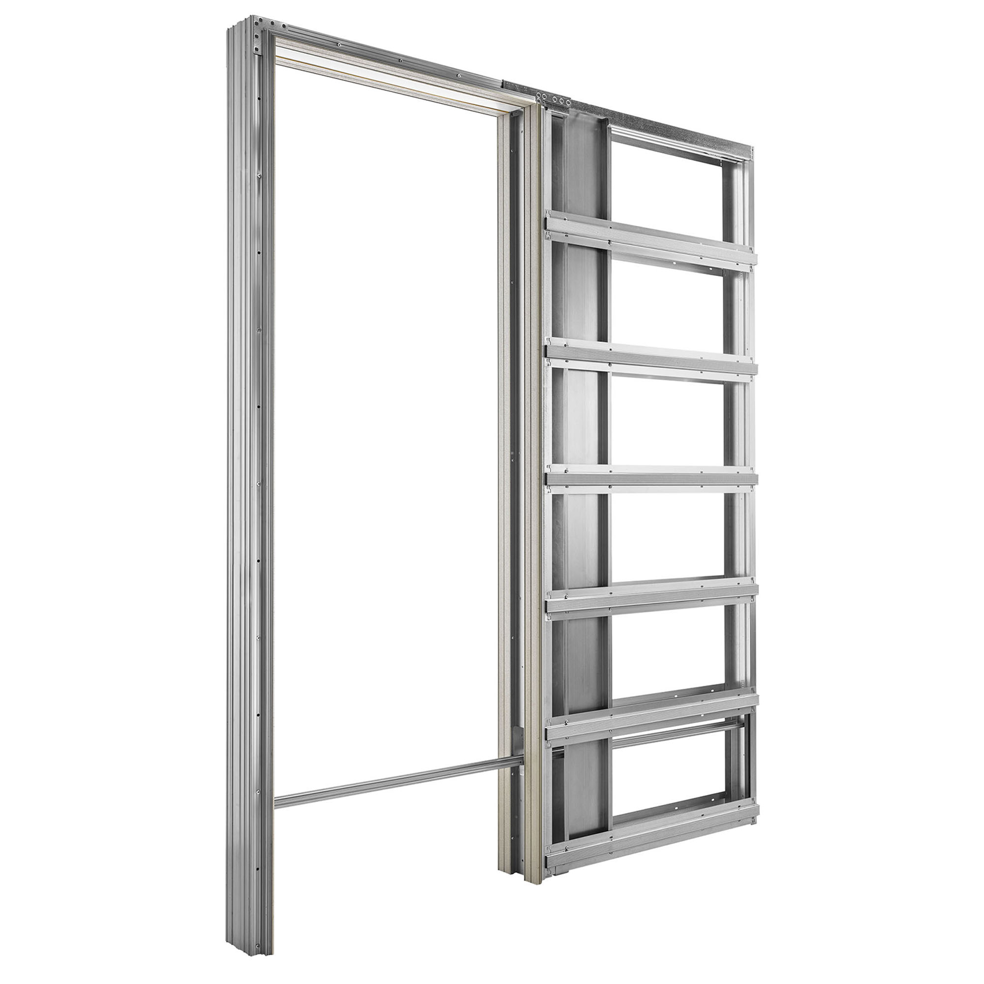 ECLISSE wiring-ready sliding pocket door system with no jambs nor architraves
