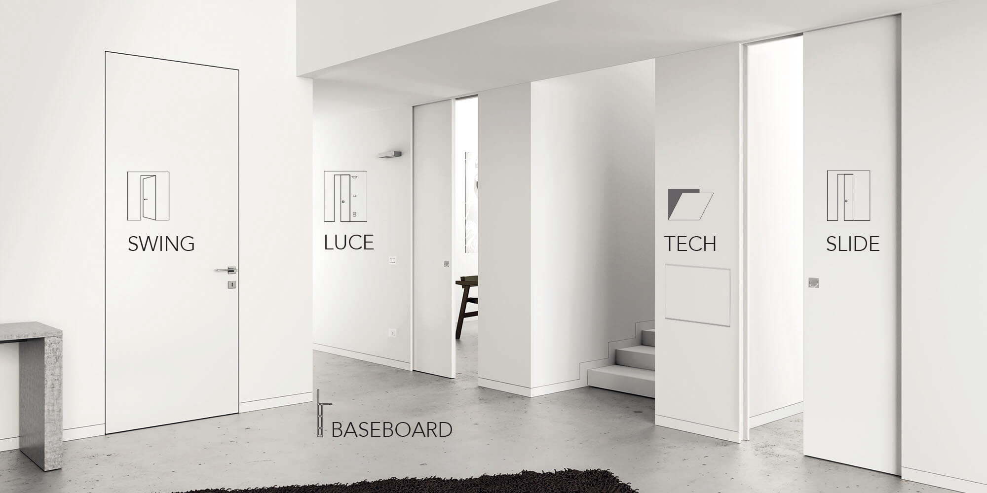 Sliding pocket doors without jambs