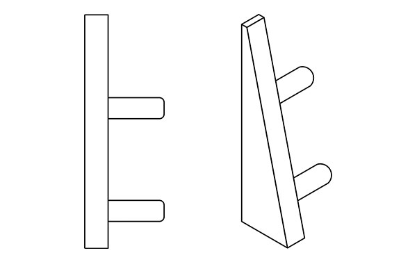 ECLISSE Delta - straight terminal elements